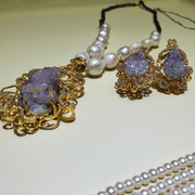Raw Lilac Crush | Pendant Set